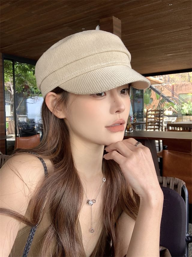 Newsboy Plain Knit Cap