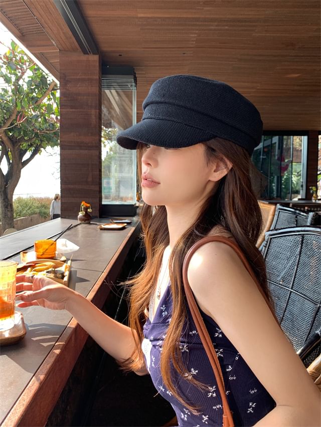 Newsboy Plain Knit Cap