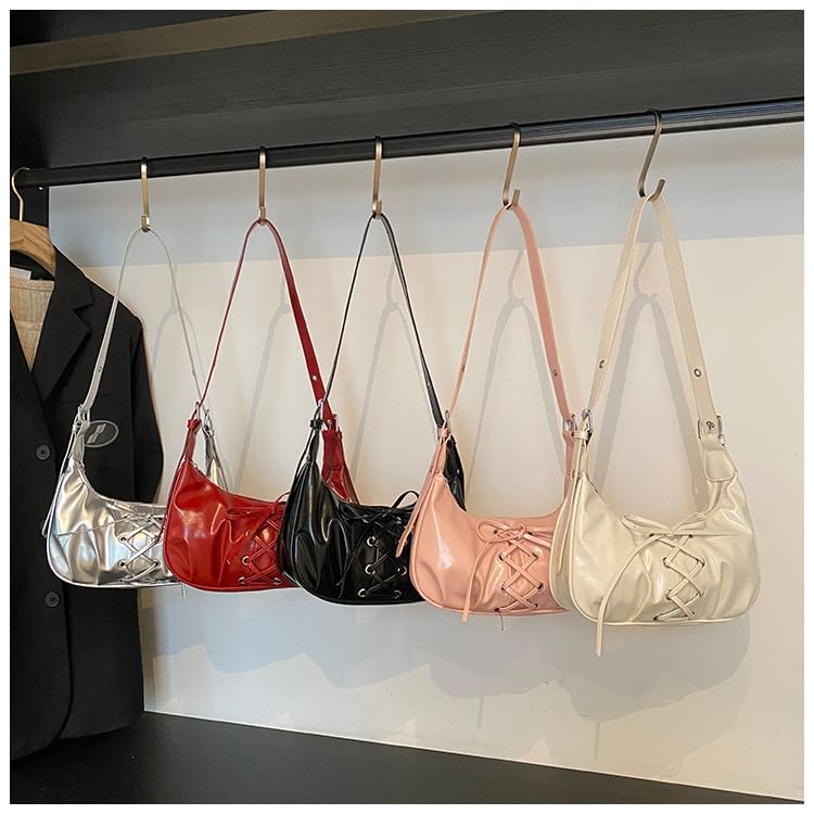 Lace Up Shoulder Bag