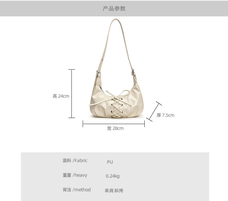 Lace Up Shoulder Bag