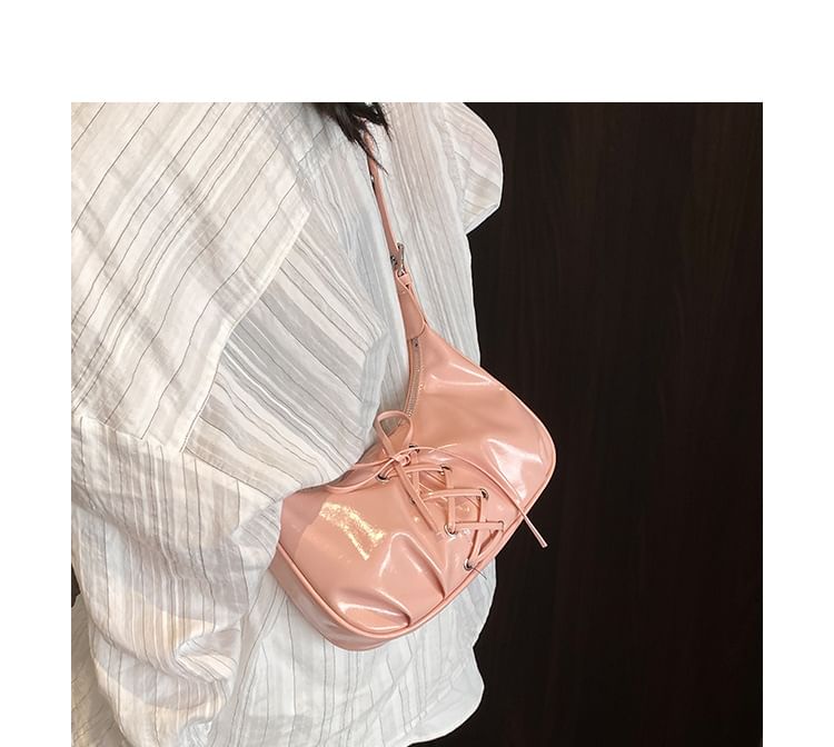 Lace Up Shoulder Bag