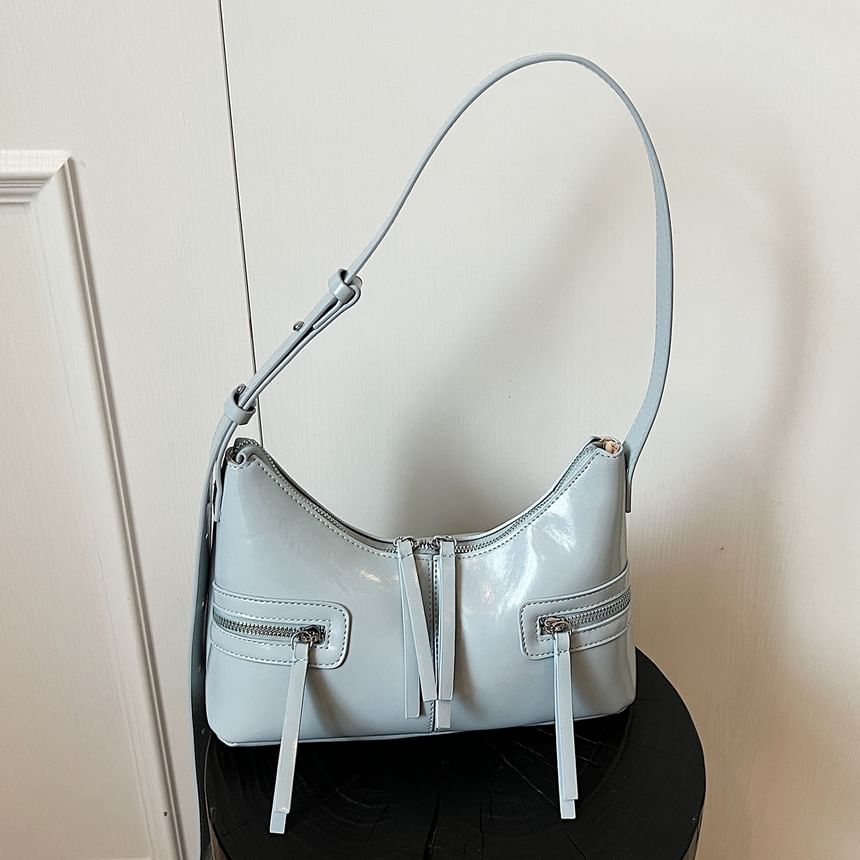 Zip Panel Shoulder Bag