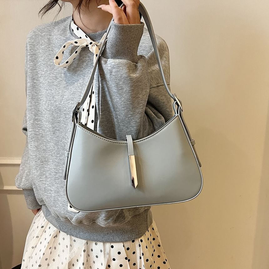 Faux Leather Shoulder Bag