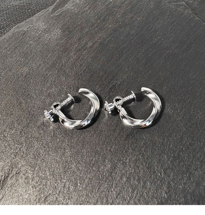 Twisted Alloy Open Hoop Earring Set
