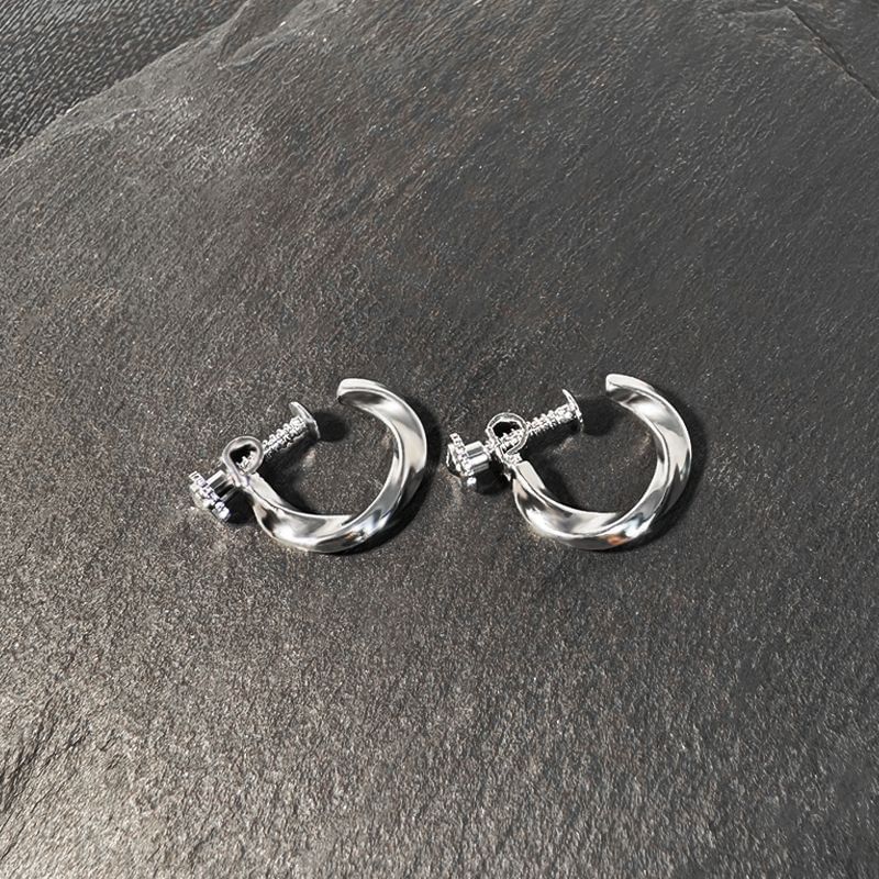 Twisted Alloy Open Hoop Earring Set