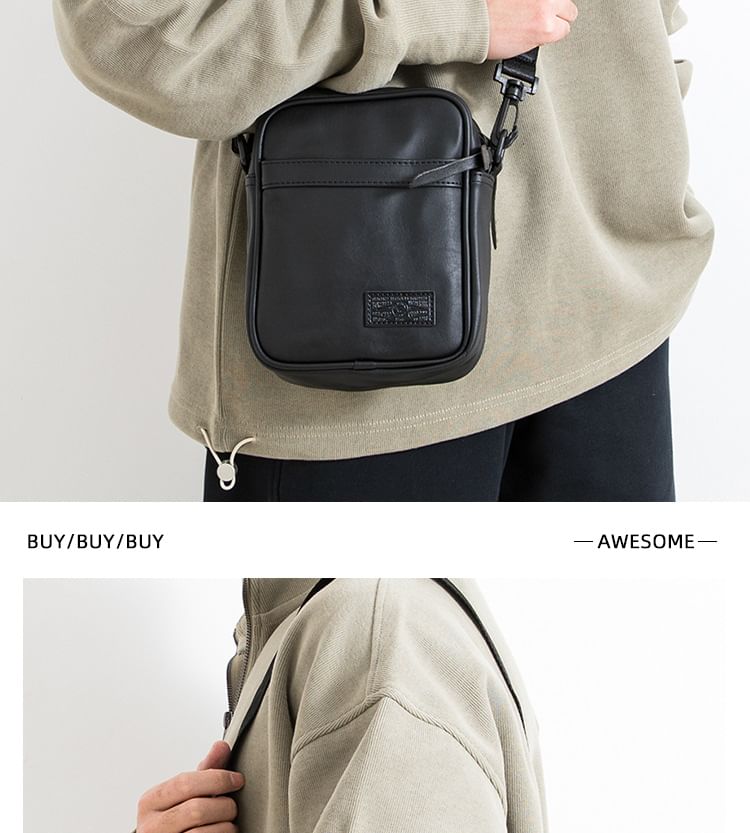Faux-Leather Mini Shoulder Bag