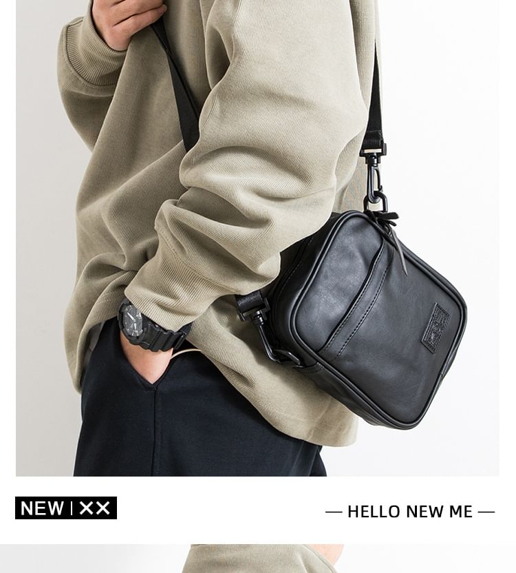 Faux-Leather Mini Shoulder Bag