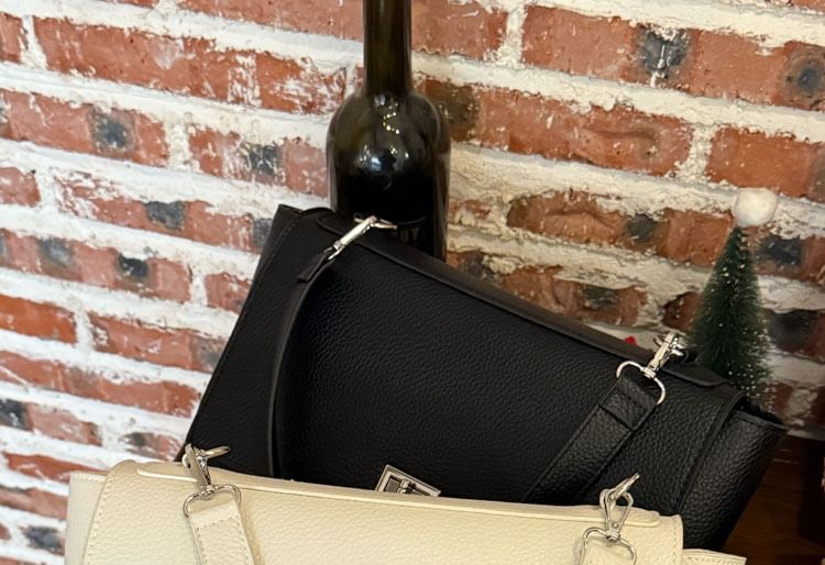 Faux Leather Flap Shoulder Bag