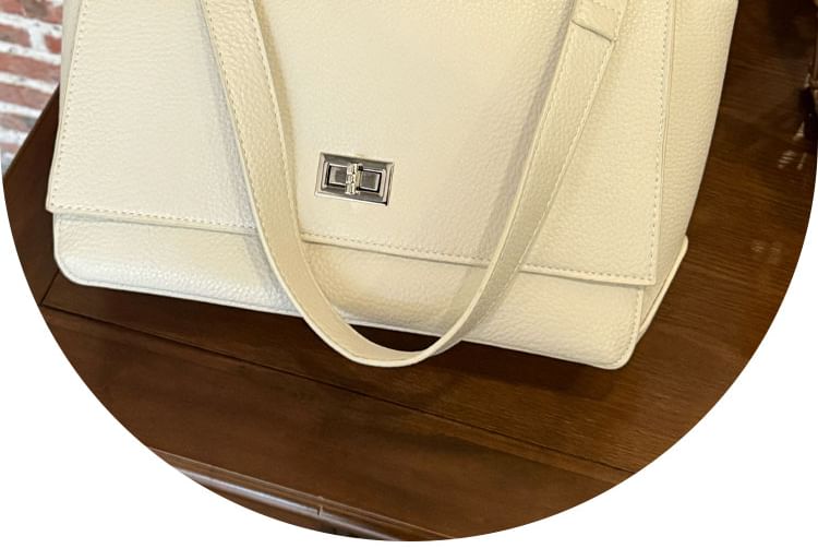 Faux Leather Flap Shoulder Bag