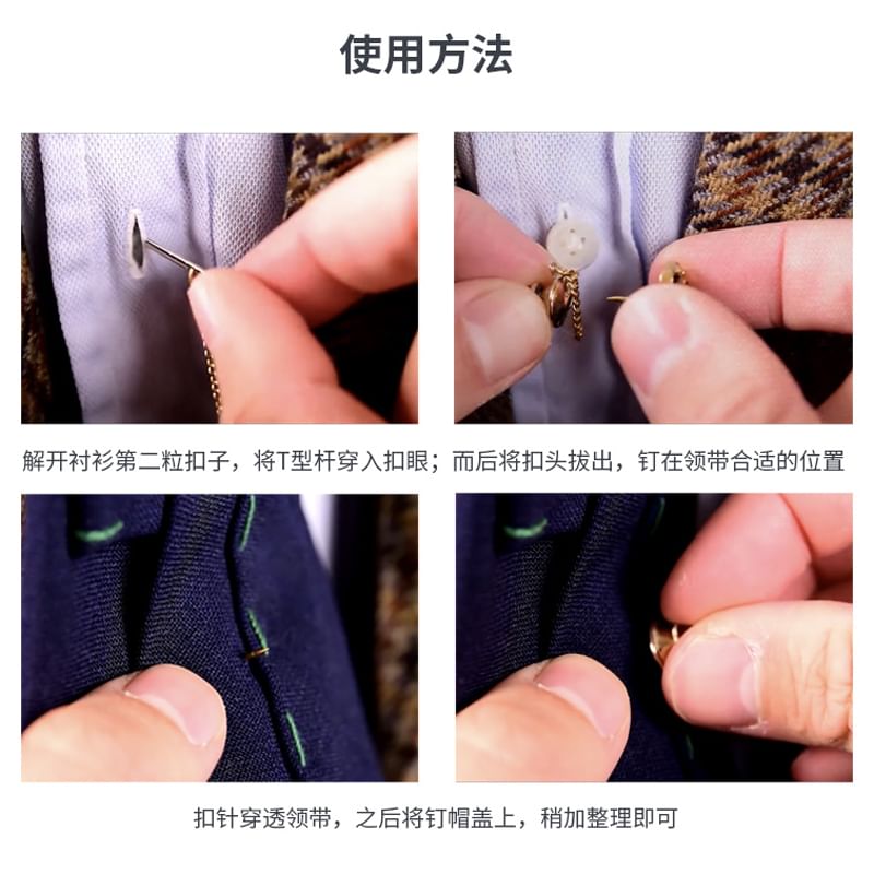 Chain Tie Pin - CZ