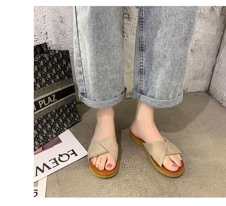 Slide Sandals Criss Cross