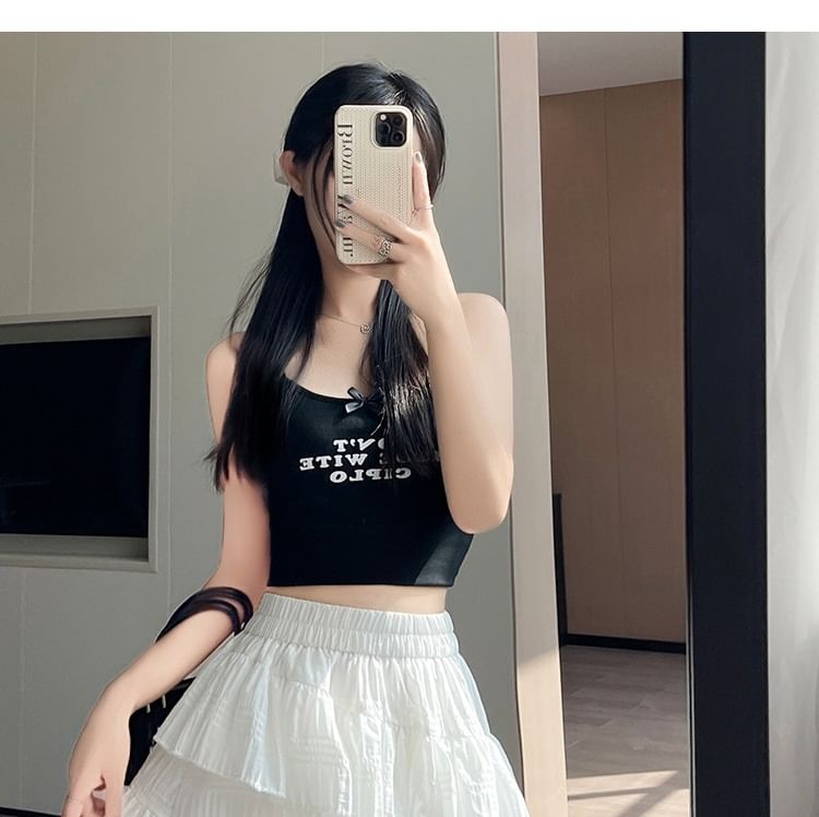 Ballet-Inspired Elastic-Waist Asymmetric Tiered Mini Flared Skirt