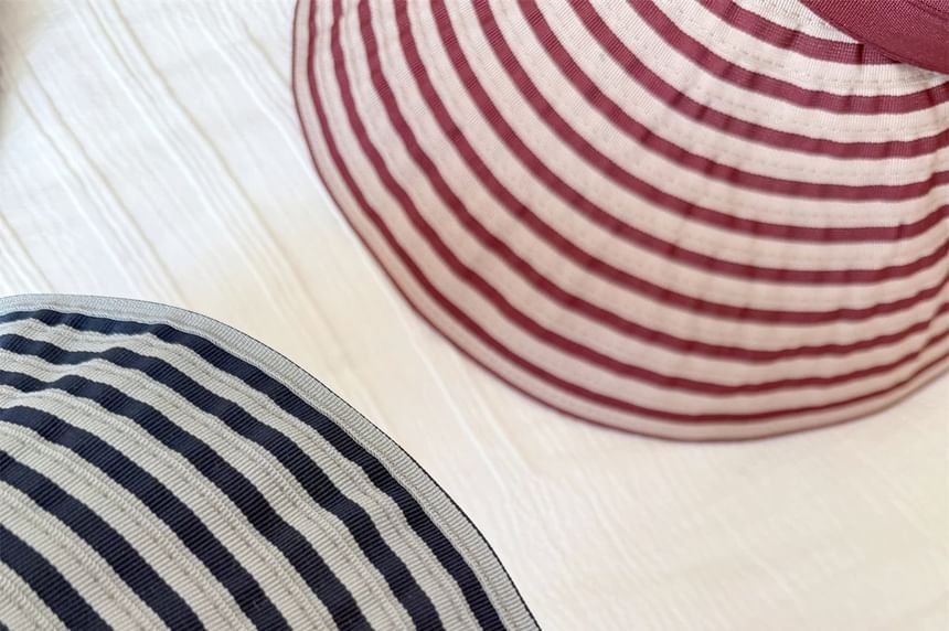 Brim Striped Wide Visor