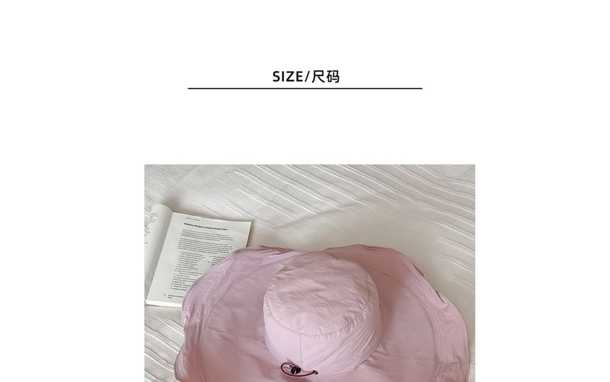 Ruffle Bucket Hat Plain Hiking