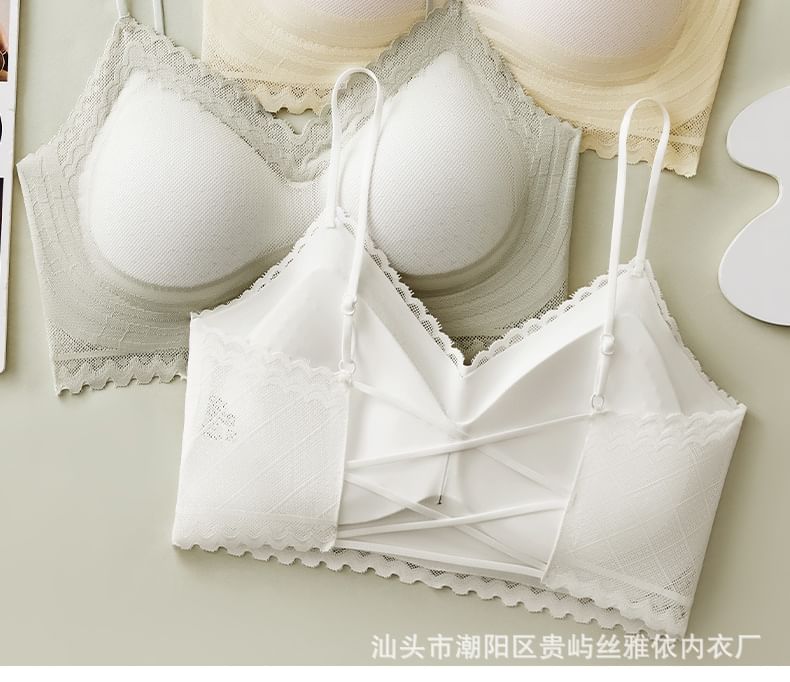 Lace Trim Bra Top