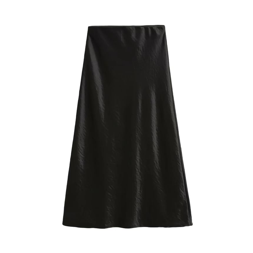 Shimmering Mermaid Maxi Skirt with High Waist