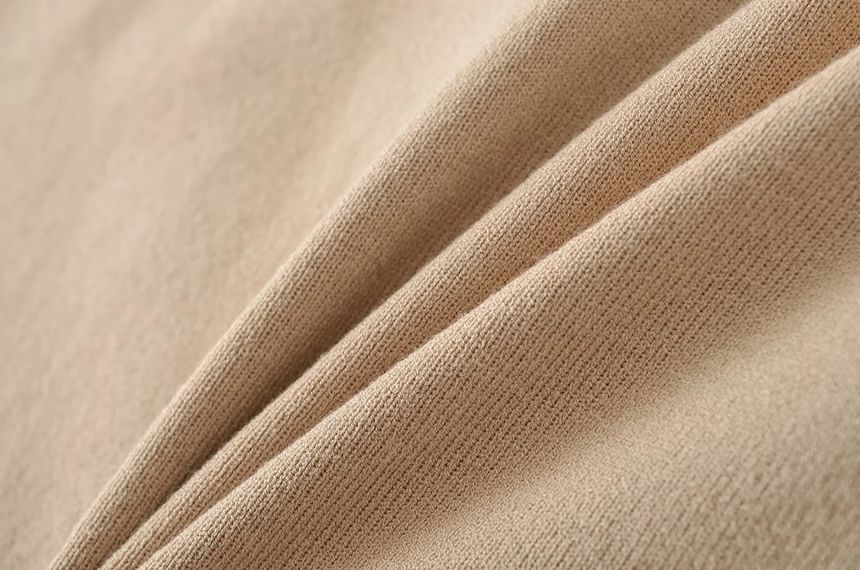 Soft Knit A-Line Mini Skirt in Solid Tone, Low Rise