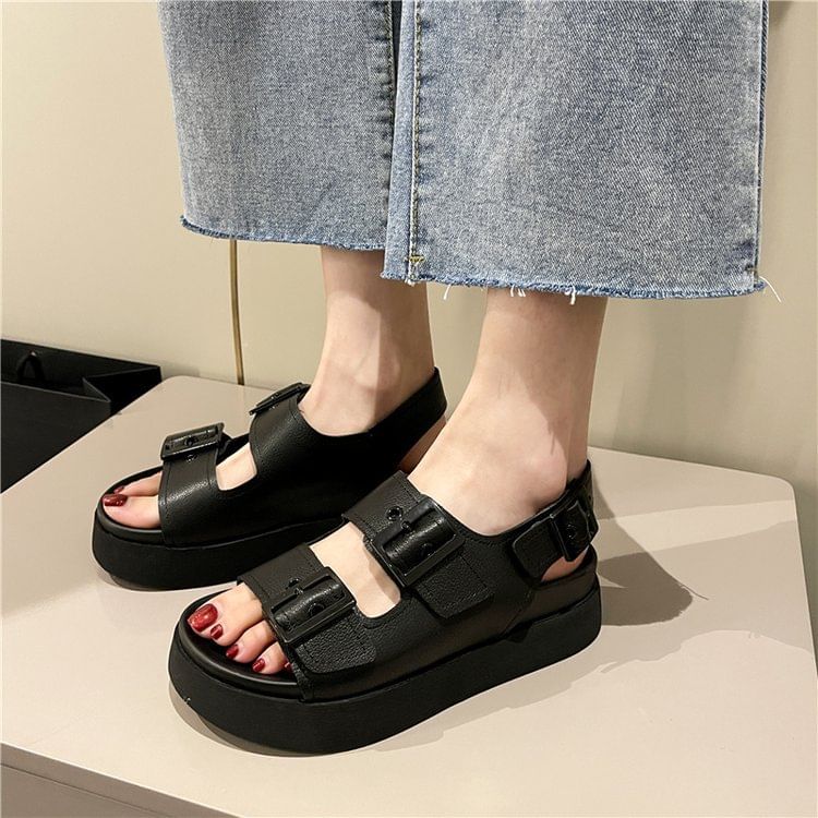 Platform Sandals Buckled