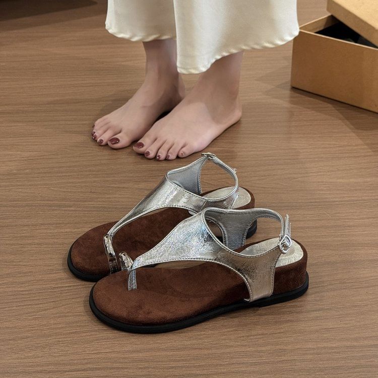 Sandals Wedge Loop Toe