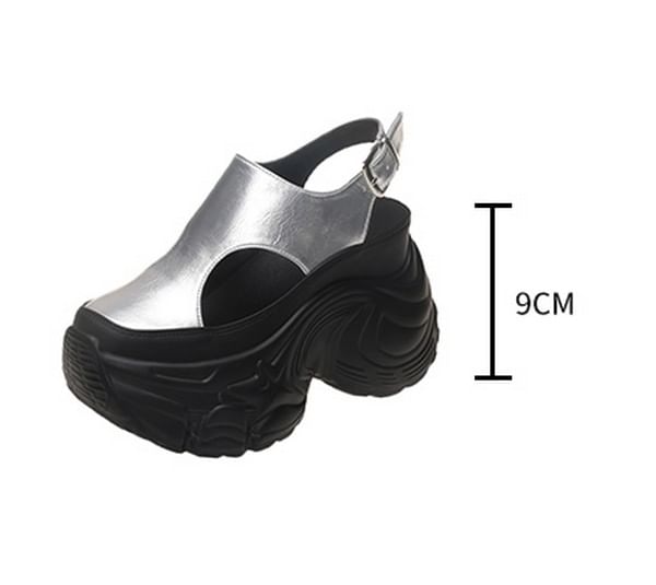 Platform Chunky Heel Buckled Sandals