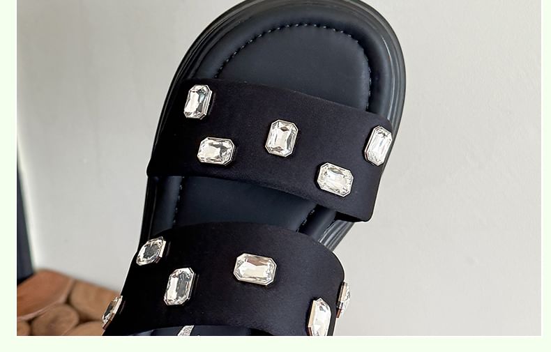 Platform Rhinestone Sandals
