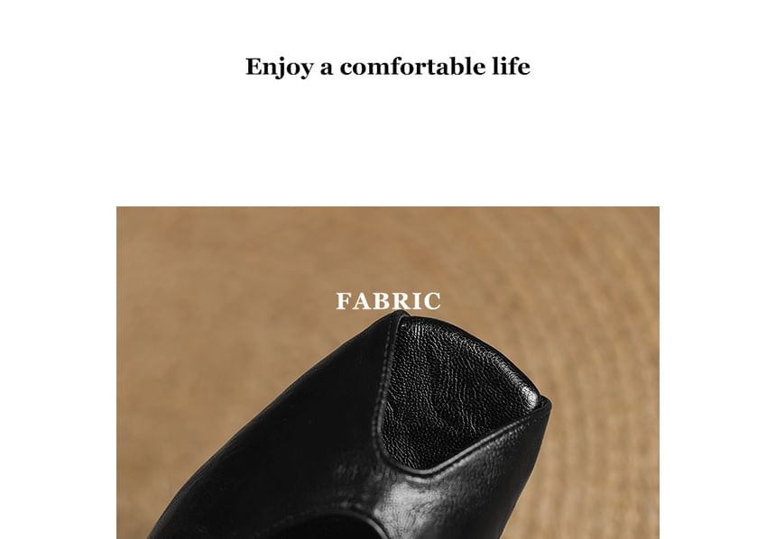 Faux Leather Peep Toe Sandals