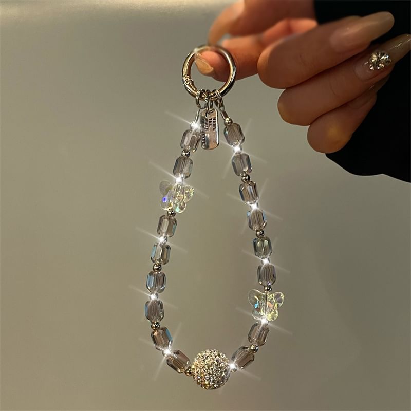 Beaded Butterfly Lanyard Phone