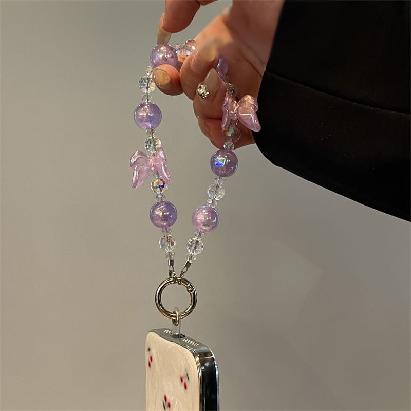 Butterfly Lanyard Phone Beaded