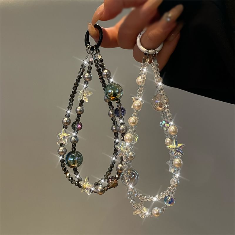 Phone Pearl Lanyard Star Faux