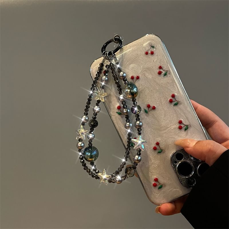 Phone Pearl Lanyard Star Faux