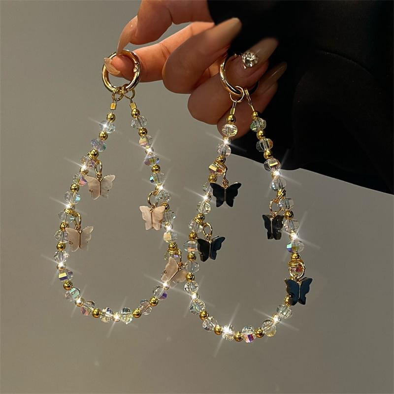 Butterfly Beaded Phone Lanyard