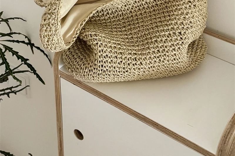 Tote Plain Bag Straw