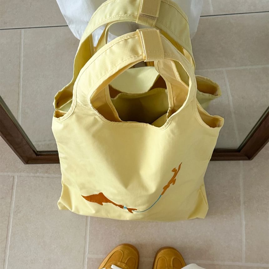 Bag Tote Embroidered Nylon