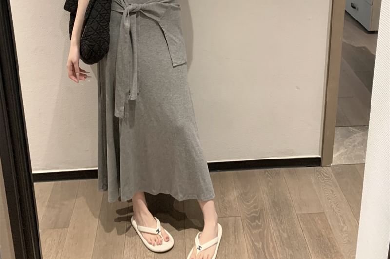 Spaghetti Strap V-Neck Striped Maxi A-Line Dress