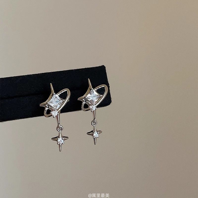 CZ Star Drop Earring