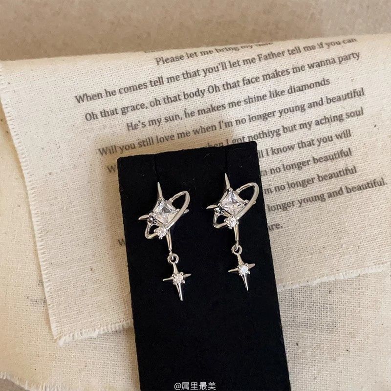 CZ Star Drop Earring