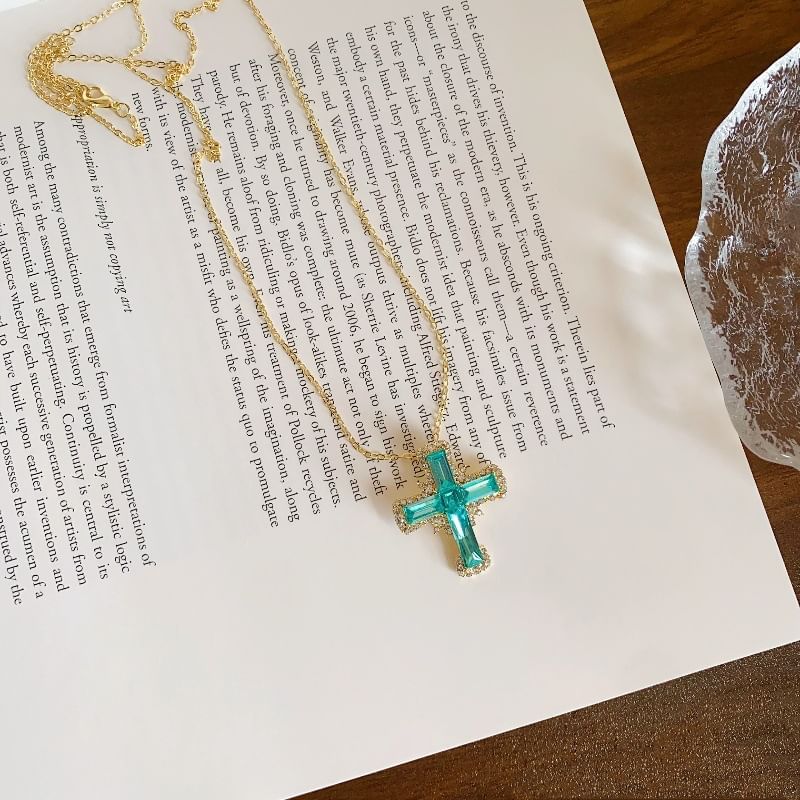 Pendant Chain Necklace Alloy Cross