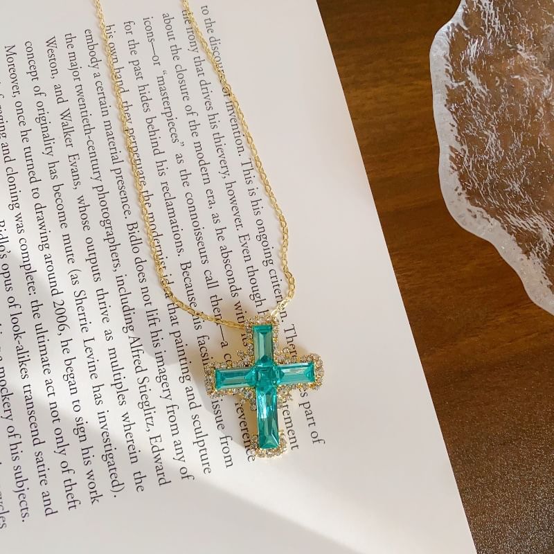 Pendant Chain Necklace Alloy Cross