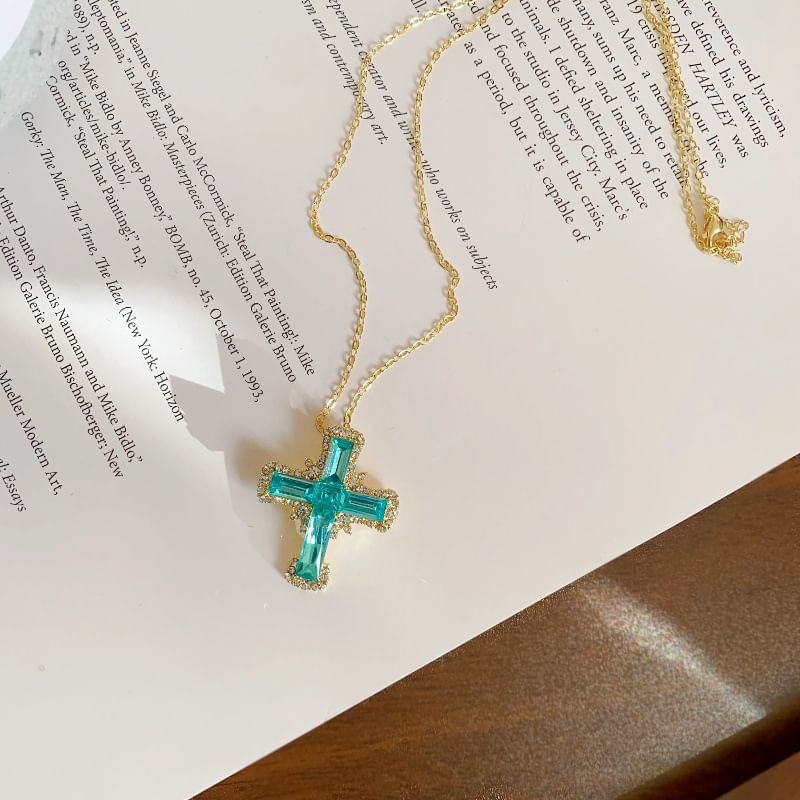 Pendant Chain Necklace Alloy Cross