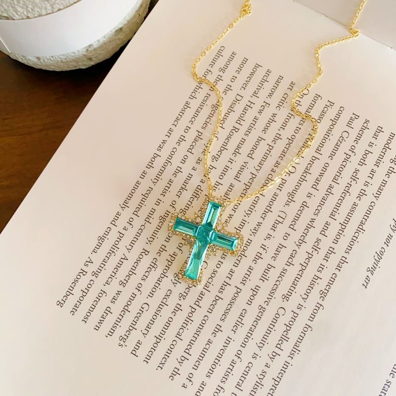 Pendant Chain Necklace Alloy Cross