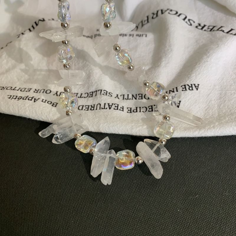 Crystal Bead Necklace Faux