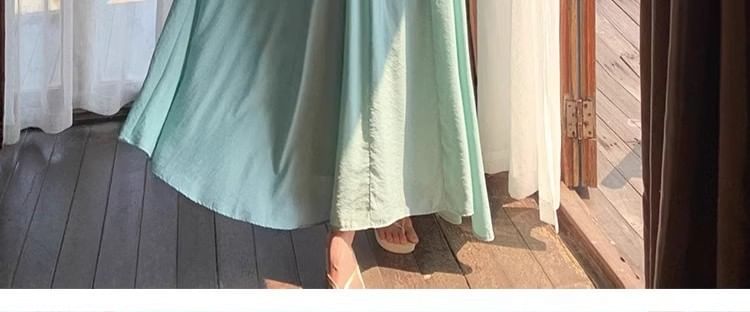 Accent Dress Spaghetti Maxi A-Line Strap Floral