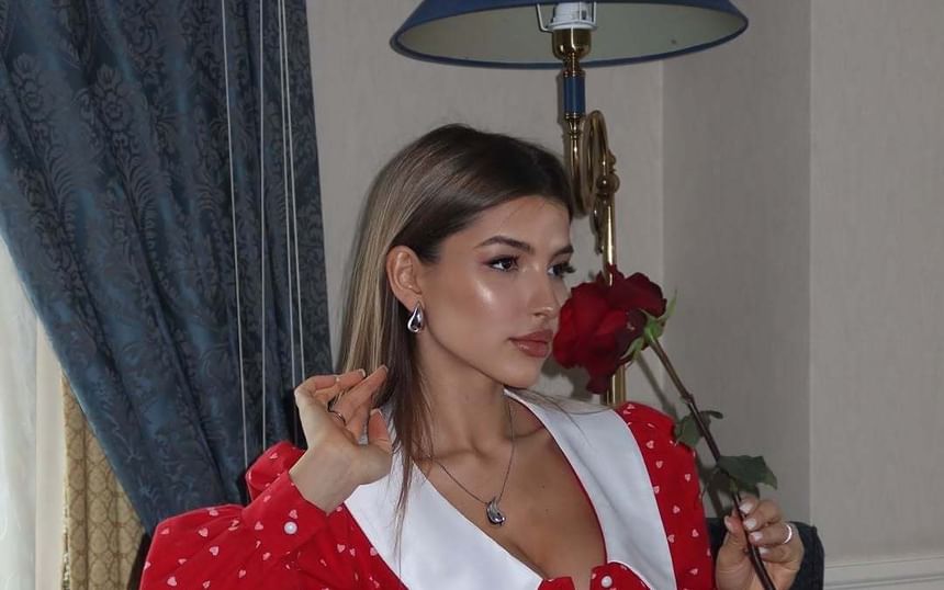 Dress Button-Up Ruffle Hem Collar Long-Sleeve A-Line Contrast Mini