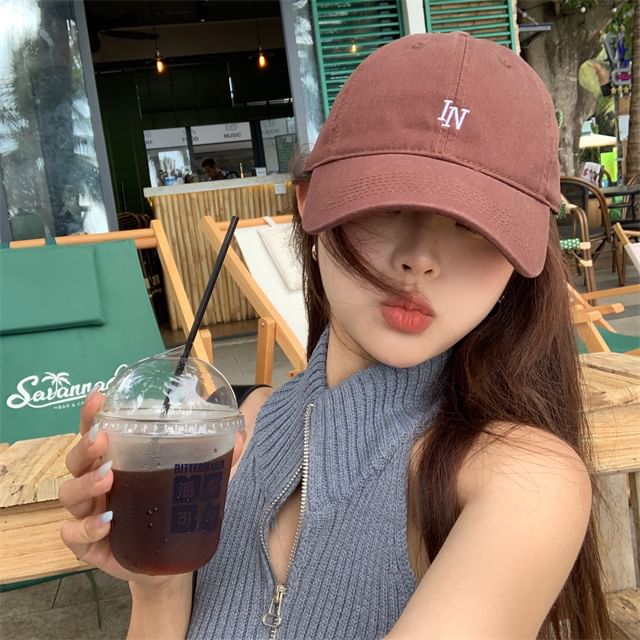 Cap Baseball Lettering Embroidered