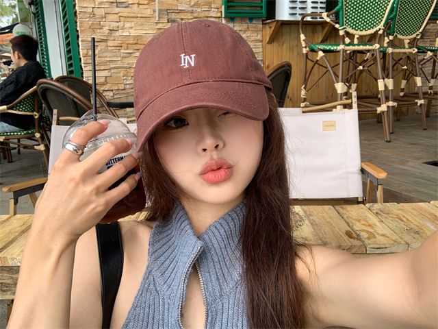 Cap Baseball Lettering Embroidered