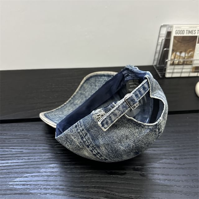 Cap Denim Baseball Distressed