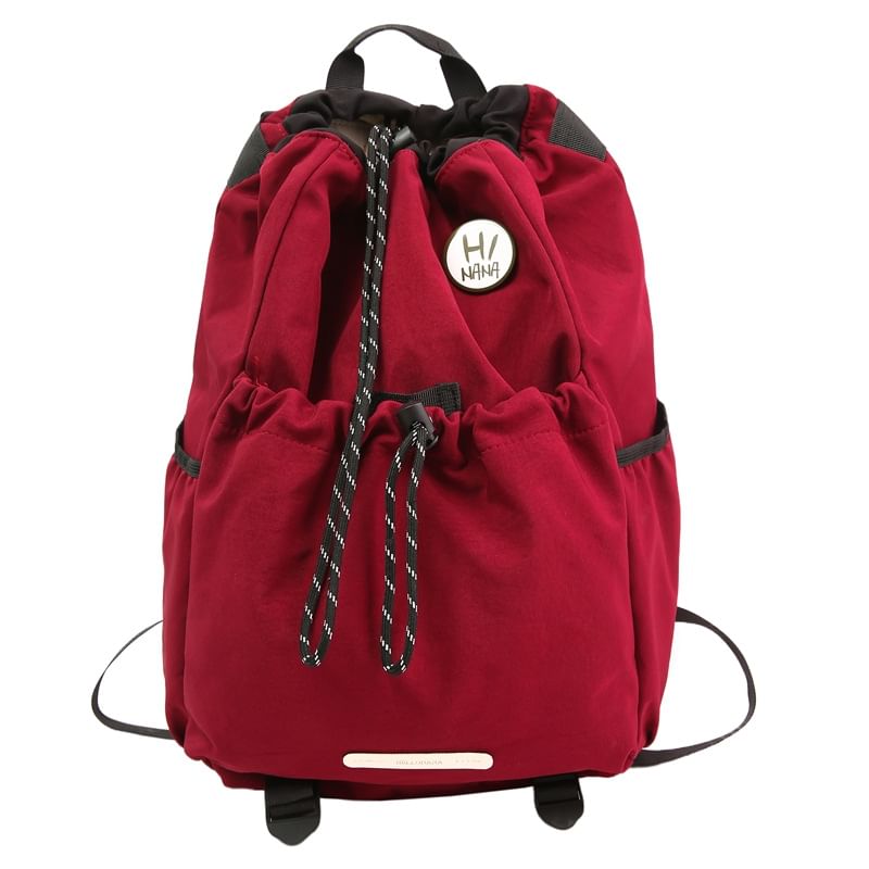 Drawstring Lettering Backpack