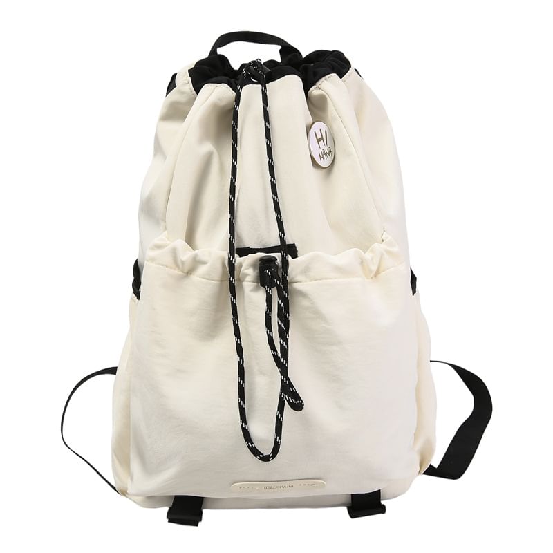 Drawstring Lettering Backpack