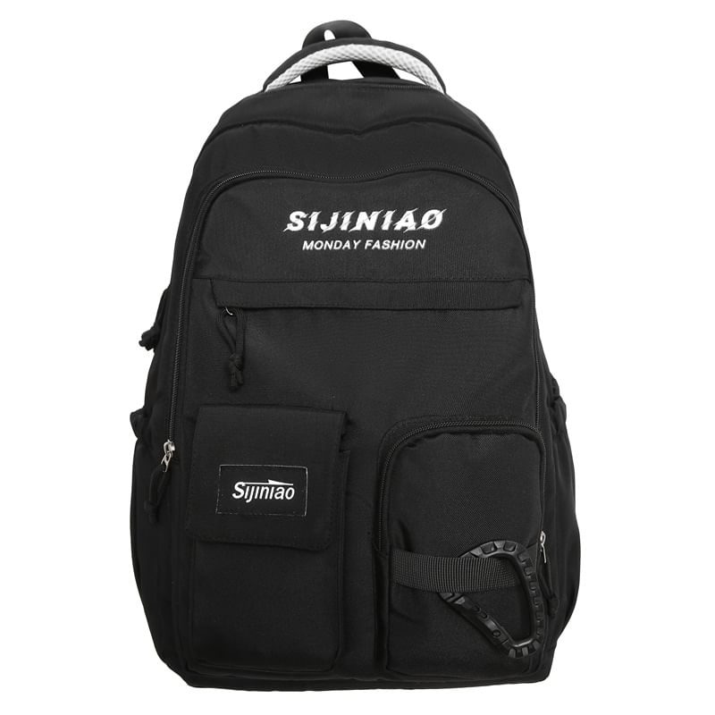 / Charm Bag Lettering Twisted Backpack Set