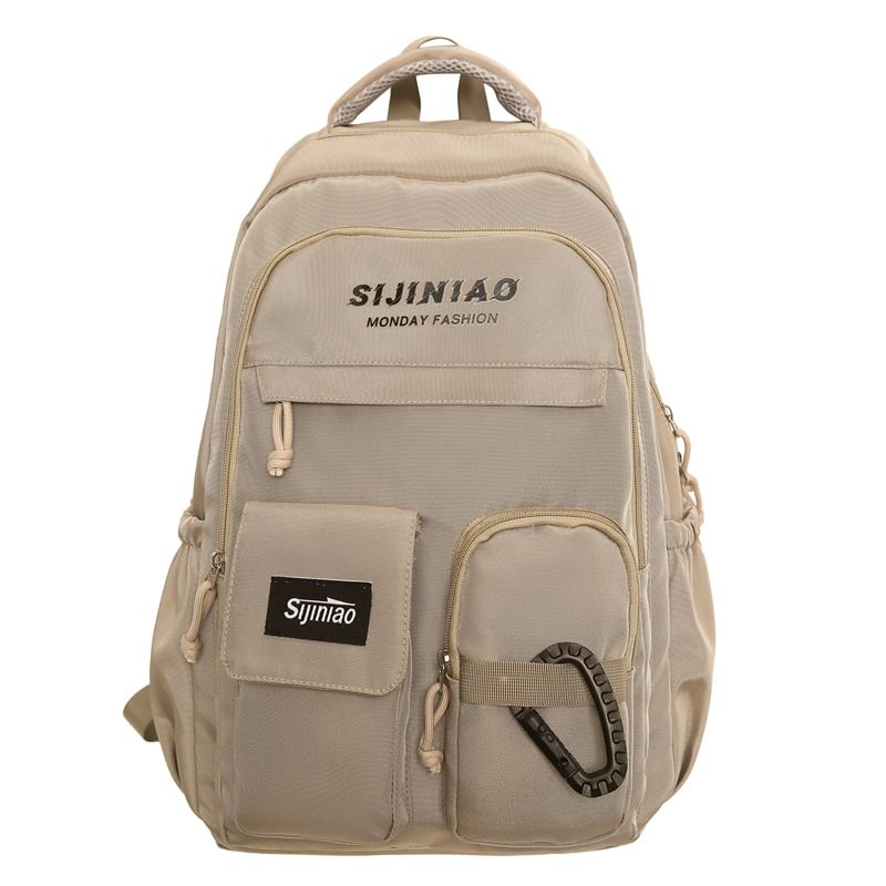 / Charm Bag Lettering Twisted Backpack Set